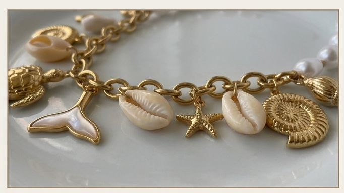 Collar de perlas marinas