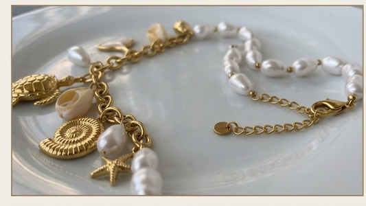 Collar de perlas marinas